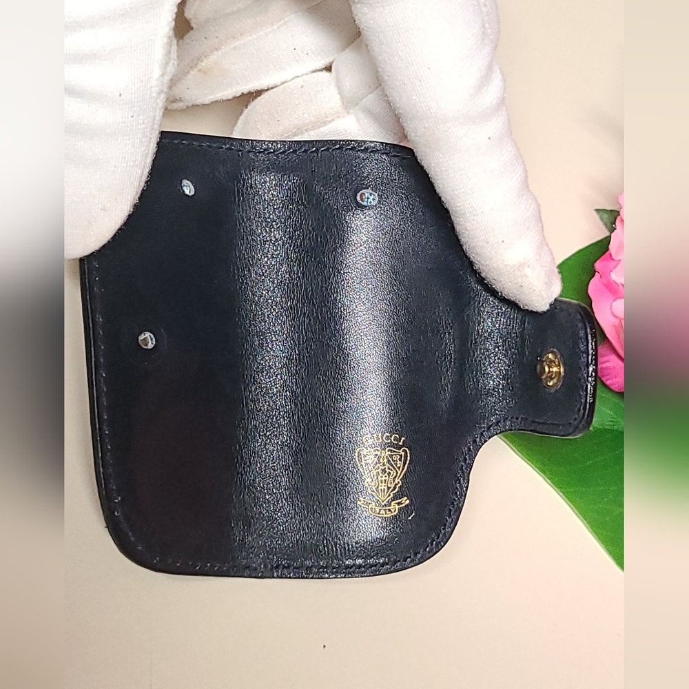 Gucci 🔥Classic Navy Monogram Mini Key Case Project Piece Unique - Picture 3 of 7